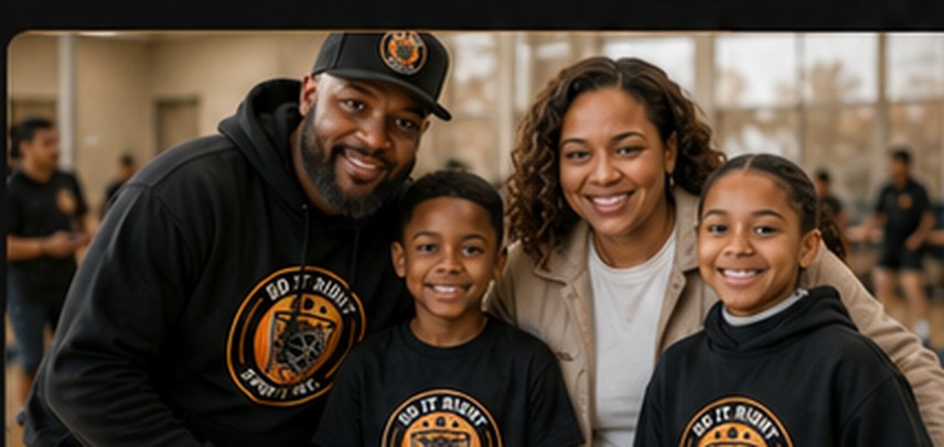 Family supporting athletes