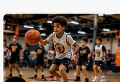 Kids participating in youth basketball